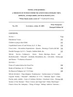 Tài liệu NOTES AND QUERIES: A MEDIUM OF INTER-COMMUNICATION FOR LITERARY MEN, ARTISTS, ANTIQUARIES, GENEALOGISTS, ETC pdf