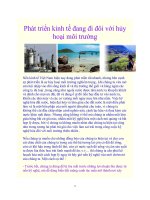 Tài liệu Phát triển kinh tế đang đi đôi với hủy hoại môi trường pptx