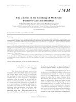 Tài liệu The Cinema in the Teaching of Medicine: Palliative Care and Bioethics pptx