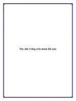 Tài liệu Xây nhà 3 tầng trên mảnh đất méo pdf