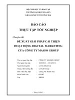 đề xuất giải pháp cải thiện hoạt động digital marketing của công ty masso group