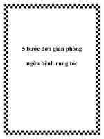 Tài liệu 5 bước đơn giản phòng ngừa bệnh rụng tóc pptx