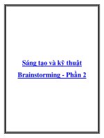Tài liệu Sáng tạo và kỹ thuật Brainstorming - Phần 2 doc