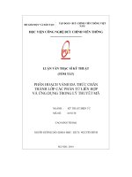 Phân hoạch vành đa thức chẵn thành lớp các phần tử liên hợp và ứng dụng trong lý thuyết mã