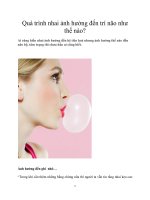 Tài liệu Quá trình nhai ảnh hưởng đến trí não như thế nào? docx