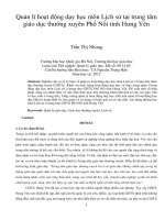 Quản lí hoạt động dạy học môn lịch sử tại trung tâm giáo dục thường xuyên phố nối tỉnh hưng yên