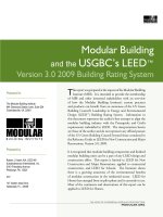 Tài liệu Modular Building and the USGBC’s LEED™ Version 3.0 2009 Building Rating System docx