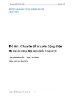 hệ truyền động điện một chiều mentor ii