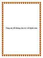 Tài liệu Tăng sức đề kháng cho trẻ với bệnh cúm doc