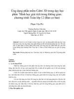 Ứng dụng phần mềm cabri 3d trong dạy học phần hình học giải tích trong không gian chương trình toán lớp 12 (ban cơ bản)
