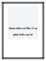 Tài liệu Quan niệm sai lầm về sự phát triển của bé pdf