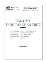 báo cáo thực tập nhận thức công ty tnhh phân phối lê vinh