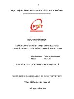 Tăng cường quản lý hoạt động kế toán tại quỹ dịch vụ viễn thông công ích việt nam