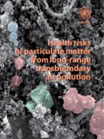 Tài liệu Health risks of particulate matter from long-range transboundary air pollution ppt