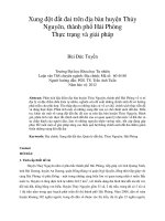 Xung đột đất đai trên địa bàn huyện thủy nguyên, thành phố hải phòng thực trạng và giải pháp
