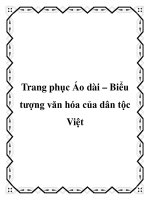 Tài liệu Trang phục Áo dài – Biểu tượng văn hóa của dân tộc Việt docx