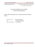 thiết kế hệ thống cung cấp điện cho mạng điện phân xưởng