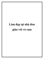 Tài liệu Làm đẹp tại nhà đơn giản với vỏ cam docx