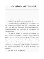 Tài liệu Mùa xuân nho nhỏ - Thanh Hải pdf