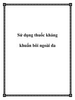 Tài liệu Sử dụng thuốc kháng khuẩn bôi ngoài da pot