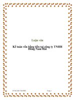 Kế toán vốn bằng tiền tại công ty TNHH đông nam hải