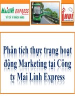 Phân tích thực trạng hoạt động Marketing tại Công ty Mai Linh Express