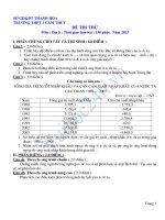 Tài liệu SỞ GD&ĐT THANH HÓA TRƯỜNG THPT 3 CẨM THỦY ĐỀ THI THỬ Môn : Địa lí pot