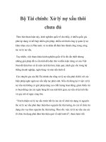 Tài liệu Bộ Tài chính: Xử lý nợ xấu thôi chưa đủ pdf