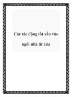 Tài liệu Các tác động tốt xấu vào ngôi nhà từ cửa pptx