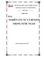nghiên cứu xử lý benzen trong nước ngầm