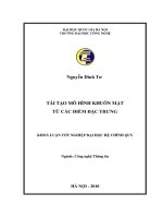 tái tạo mô hình khuôn mặt từ các điểm đặc trưng