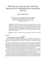 Phát triển lực lượng sản xuất ở tỉnh thái nguyên thời kỳ công nghiệp hóa, hiện đại hóa hiện nay