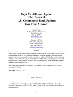 Tài liệu Déjà Vu All Over Again: The Causes of U.S. Commercial Bank Failures This Time Around* docx