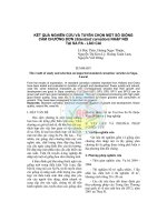 Tài liệu Kết quả nghiên cứu và tuyển chọn một số giống cẩm chướng đơn (Standard carnation) nhập nội tại Sa Pa - Lào Cai docx