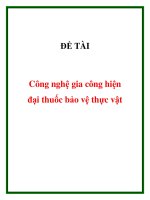 công nghệ gia công hiện đại thuốc bảo vệ thực vật