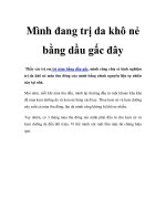 Tài liệu Mình đang trị da khô nẻ bằng dầu gấc đây doc