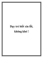 Tài liệu Dạy trẻ biết xin lỗi, không khó docx