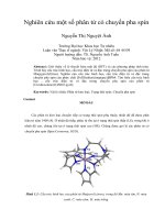 Nghiên cứu một số phân tử có chuyển pha spin
