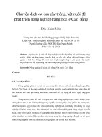 Chuyển dịch cơ cấu cây trồng, vật nuôi để phát triển nông nghiệp hàng hóa ở cao bằng