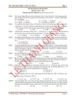 luyện thi đại học vật lý 2014 đáp án
