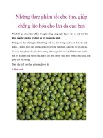Tài liệu Những thực phẩm tốt cho tim, giúp chống lão hóa cho làn da của bạn pdf