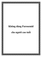 Tài liệu Không dùng Furosemid cho người cao tuổi potx