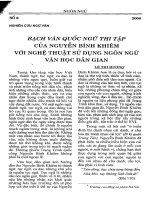 Tài liệu Báo cáo khoa học: Bạch Vân Quốc ngữ thi tập của Nguyễn Bỉnh Khiêm docx