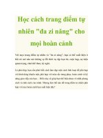 hoc cach trang diem tu nhien trong moi hoan canh