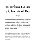 Tài liệu 8 bí quyết giúp bạn chọn giầy hoàn hảo với dáng váy docx