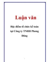 Tài liệu Luận văn: Đặc điểm tổ chức kế toán tại Công ty TNHH Phơng Đông docx