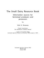 Tài liệu The Small Dairy Resource BookInformation sources for farmstead producers and processors docx