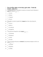 Tài liệu Tìm từ đồng nghĩa với từ được gạch chân - Trình độ TOEFL, Bài số 12 pptx