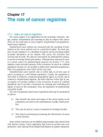 Tài liệu The role of cancer registries docx