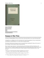 Tài liệu Essays in War-Time pdf